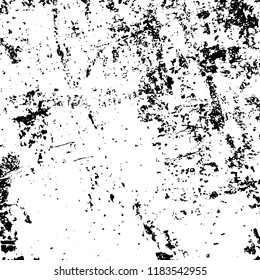 Distressed spray grainy overlay texture. Grunge dust messy background. Dirty powder rough empty cover template. Aged splatter crumb wall backdrop. Weathered drips aging design element. EPS10 vector.