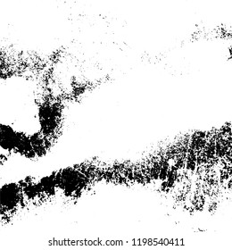Textur des zerstreuten, körnigen Overlays. Staub schmutziger Hintergrund. Schmutziges Pulver raue leere Abdeckungsschablone. Alte Schmutzspritzer Krümel Wandhintergrund. Bewitterte Tropfen Alterung Design Element. EPS10-Vektor.