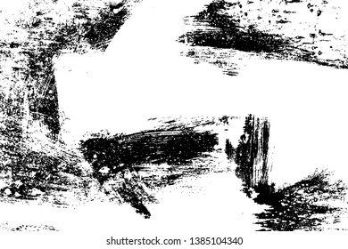 Distressed spray grainy overlay texture. Grunge dust messy background. Dirty powder rough empty cover template. Aged splatter crumb wall backdrop. Weathered drips aging design element. EPS10 vector. 