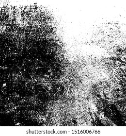 Distressed spray grainy overlay texture. Grunge dust messy background. Dirty powder rough empty cover template. Aged splatter crumb wall backdrop. Weathered drips aging design element. EPS10 vector