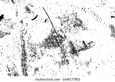 Stress Graugraue Overlay-Textur. brüchiger, undurchsichtiger Hintergrund. Schmutziges Pulver raue leere Abdeckvorlage. Agerer Spitzmaulwurf krümmelt die Wand. Wetterdriftes, alterndes Design-Element. EPS10-Vektorillustration.