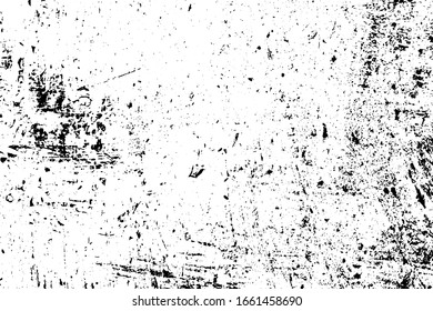 Stress Graugraue Overlay-Textur. brüchiger, undurchsichtiger Hintergrund. Schmutziges Pulver raue leere Abdeckvorlage. Agerer Spitzmaulwurf krümmelt die Wand. Wetterdriftes, alterndes Design-Element. EPS10-Vektorillustration.