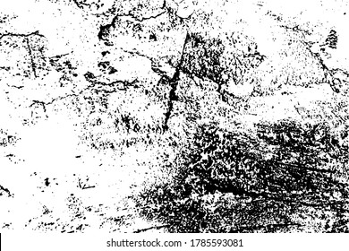 Stress Graugraue Overlay-Textur. brüchiger, undurchsichtiger Hintergrund. Schmutziges Pulver raue leere Abdeckvorlage. Agerer Spitzmaulwurf krümmelt die Wand. Wetterdriftes, alterndes Design-Element. EPS10-Vektor.
