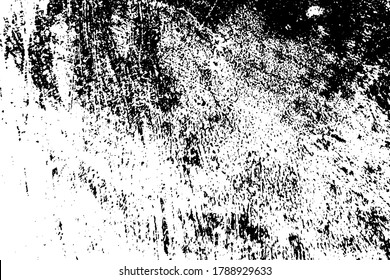 Distressed spray grainy overlay texture. Grunge dust messy background. Dirty powder rough empty cover template. Aged splatter crumb wall backdrop. Weathered drips aging design element. EPS10 vector.