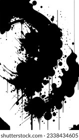 Distressed spray grainy overlay texture. Grunge dust messy background. Dirty powder rough empty cover template. Aged splatter crumb wall backdrop. Weathered drips aging design element