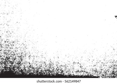 Distressed Spray Grainy Overlay Texture. Grunge Dust Messy Background. Dirty Powder Rough Empty Cover Template. Aged Splatter Crumb Wall Backdrop. Weathered Drips Aging Design Element. EPS10 Vector.