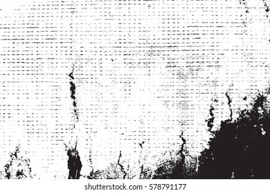 Distressed spray grainy overlay texture. Grunge dust messy background. Dirty powder rough empty cover template. Aged splatter crumb wall backdrop. Weathered drips aging design element. EPS10 vector.