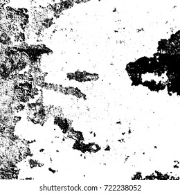 Distressed spray grainy overlay texture. Grunge dust messy background. Dirty powder rough empty cover template. Aged splatter crumb wall backdrop. Weathered drips aging design element. EPS10 vector.