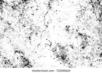 Distressed spray grainy overlay texture. Grunge dust messy background. Dirty powder rough empty cover template. Aged splatter crumb wall backdrop. Weathered drips aging design element. EPS10 vector.
