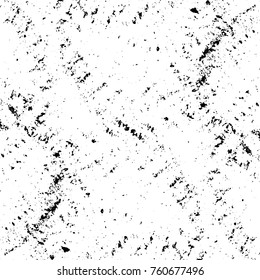 Distressed spray grainy overlay texture. Grunge dust messy background. Dirty powder rough empty cover template. Aged splatter crumb wall backdrop. Weathered drips aging design element. EPS10 vector.