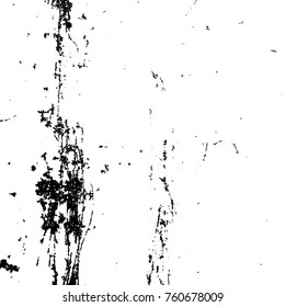 Distressed spray grainy overlay texture. Grunge dust messy background. Dirty powder rough empty cover template. Aged splatter crumb wall backdrop. Weathered drips aging design element. EPS10 vector.