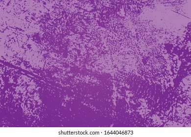 Textura violeta con grano en mal estado. Borra el polvo desordenado fondo. Planta de tapa vacía en polvo sucio. Fondo de pared de migajas con una pizarra. Elementos de diseño de envejecimiento con goteo meteorológico. Vector EPS10.
