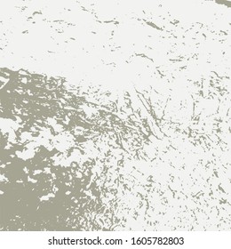 Distressed spray green grainy back texture. Grunge dust messy background. Dirty powder rough empty cover template. Aged splatter crumb wall backdrop. Weathered aging design element. EPS10 vector
