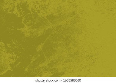 Distressed spray green grainy back texture. Grunge dust messy background. Dirty powder rough empty cover template. Aged splatter crumb wall backdrop. Weathered aging design element. EPS10 vector