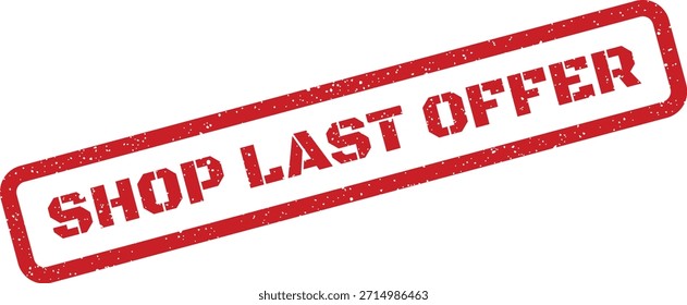 Un sello afligido que destaca una oferta final o una oferta especial para los compradores. Perfecto para mostrar ventas finales o promociones limitadas.