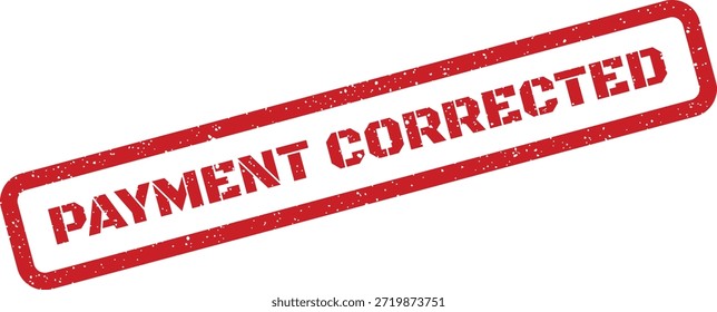 Um carimbo em dificuldades que marca que um registro de pagamento foi submetido a correção ou ajuste. Útil para NFFs revisadas, demonstrativos atualizados ou ajustes contábeis.