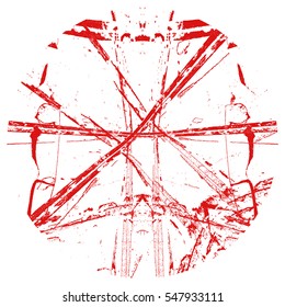 Distressed Stamp Overlay Texture Red Color for your design. EPS10 vector.