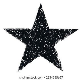 Icono de estrella con problemas. Forma de estrella ondulada.