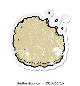pegatina angustiada de una galleta de caricatura