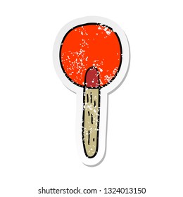 distressed sticker of a cartoon candy lollipop