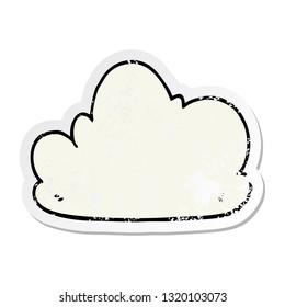 distressed sticker of a cartoon cloud