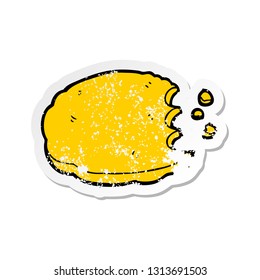 distressed sticker of a cartoon cookie