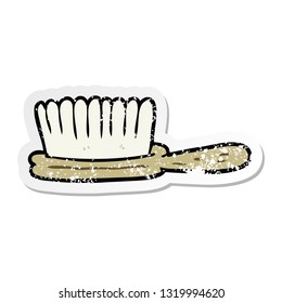 distressed sticker of a cartoon hairbrush