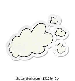 distressed sticker of a cartoon puff of smoke