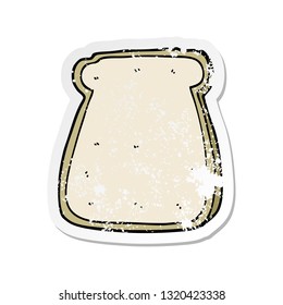 distressed sticker of a cartoon slice of bread