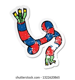 sticker angustiado de un cable técnico de dibujos animados