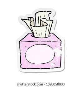distressed sticker of a cartoon tissues