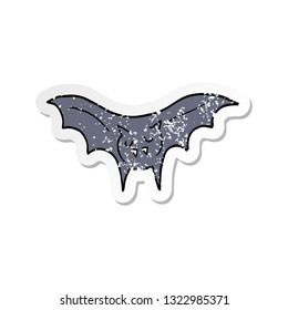 pegatina angustiada de un murciélago de vampiros de caricatura