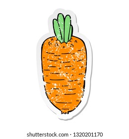 distressed sticker of a cartoon vegetable