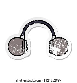 Retro Style Headphones White Vinyl Nontransparent Decal Sticker 5