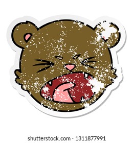 distressed sticker cute cartoon