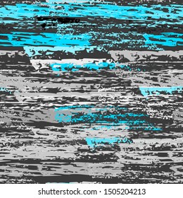 Distressed Stripes. Chalk Textures Surface. Seamless Pattern. Creative Chalk Print. Blue and Gray Backdrop. Texture Scratch Overlay Surface. Brush Vector Background.