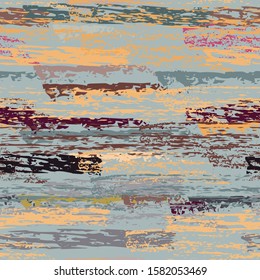 Distressed Stripes. Chalk Textures Surface. Seamless Pattern. Chalk Pattern. Cool Khaki and Camo Backdrop. Texture Scratch Overlay Surface. Brush Vector Background.