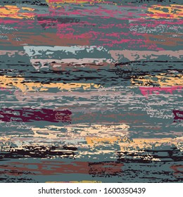 Distressed Stripes. Chalk Textures Surface. Seamless Pattern. Sport Chalk Pattern. Khaki and Camo Backdrop. Texture Scratch Overlay Surface. Brush Vector Background.