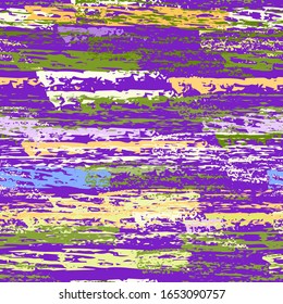 Distressed Stripes. Chalk Textures Surface. Seamless Pattern. Chalk Pattern. Creative Purple and Lilac Backdrop. Texture Scratch Overlay Surface. Brush Vector Background.