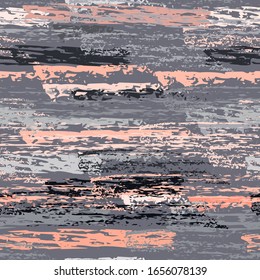 Streifen. Chalk Textures Oberfläche. Nahtloses Muster. Modernes Chalk-Muster. Rosa und grauer Hintergrund. Textur Scratch Overlay Oberfläche. Brush-Vektorillustration-Hintergrund.