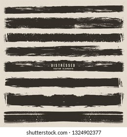 Distressed stroke texture banners collection
