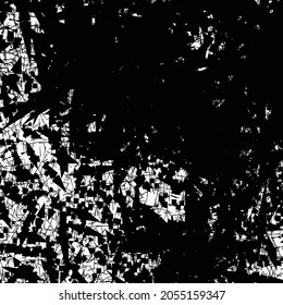 Distressed structure background. Grunge graphics in black and white. Abstract vector.