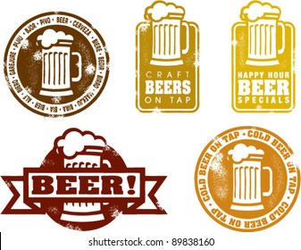 Distressed Style Beer Stamps