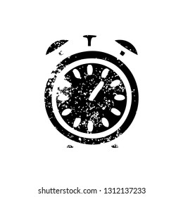 símbolo perturbado de un reloj despertador