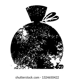distressed symbol of a bag