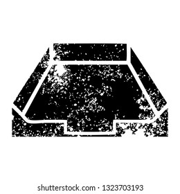distressed symbol of a in box
