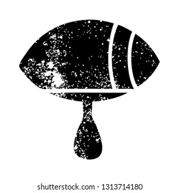 distressed symbol of a crying eye looking to one side