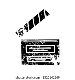 distressed symbol of a director clapper