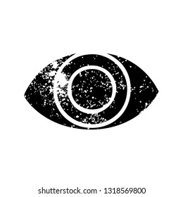 símbolo afligido de un ojo