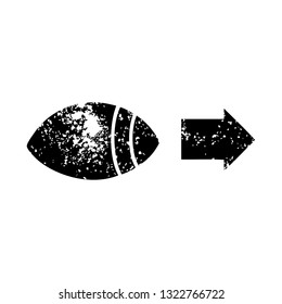 distressed symbol of a eye looking to one side